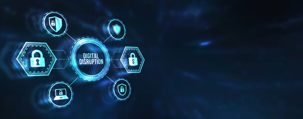 Internet, business, Technology and network concept. Cyber security data protection business technology privacy concept. 3d illustration