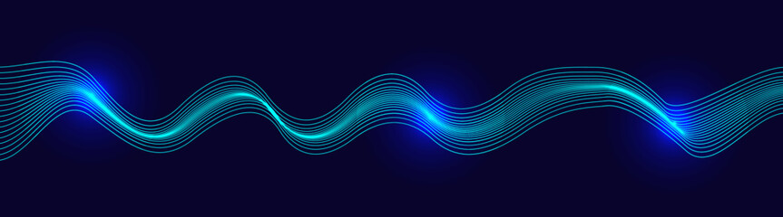 light speed rays science futuristic wave energy technology concept fluid art ink style motion blur over dark blue background