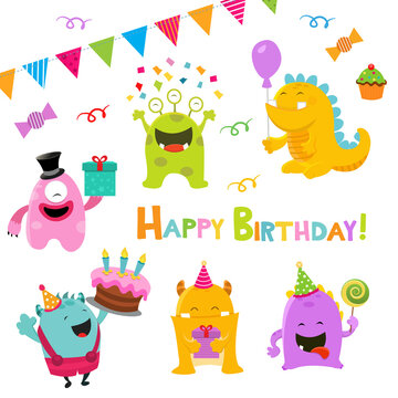 Cute Birthday Monsters Collection