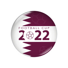 Soccer Football 2022 Button, Vector