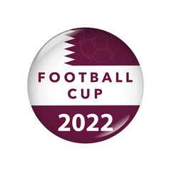 Soccer Football 2022 Button, Vector