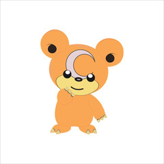 Vector Cute cartoon Teddy bear design illustration web