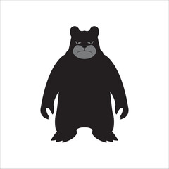 Bear silhoutte vector design illustration template web