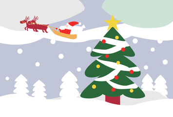 クリスマスのはがきテンプレート