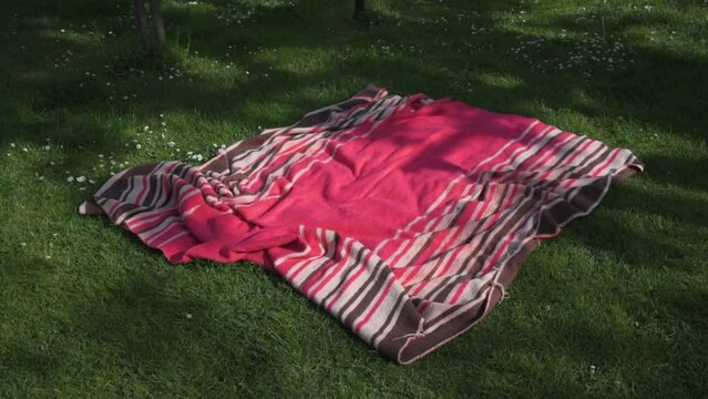 Grass garden vinatge quilt blanket picnic