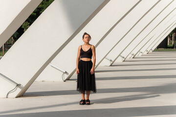 woman walking on the street