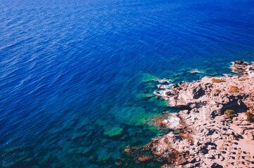 Beautiful blue sea Rhodes island