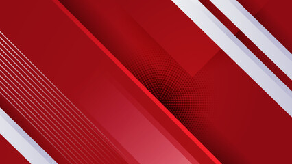 Fototapeta premium Red and white abstract background