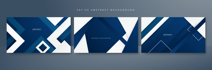 Blue and white geometric shapes abstract modern technology background design. Vector abstract graphic presentation design banner pattern background web template.