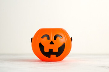 Jack O' Lantern Halloween pumpkin empy candy bowl Trick or treat concept