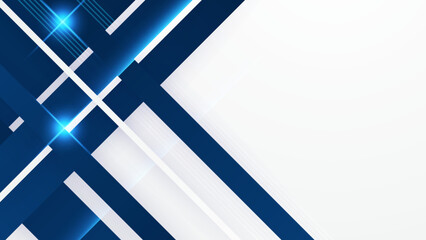 Blue and white geometric shapes abstract modern technology background design. Vector abstract graphic presentation design banner pattern background web template.