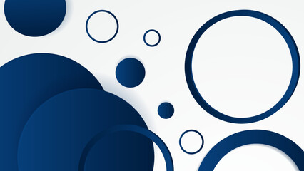 Modern blue and white geometric shapes corporate abstract technology background. Vector abstract graphic design banner pattern presentation background web template.