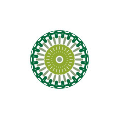 mandala design with abstract shape