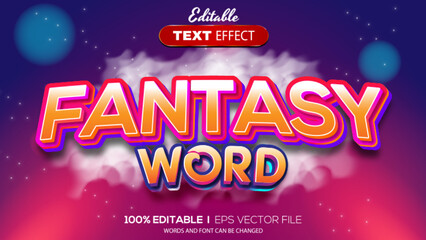 3D fantasy text effect - Editable text effect