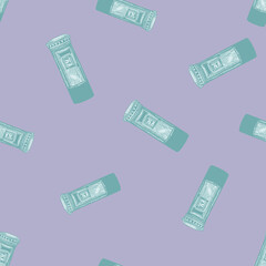 Mailbox engraved seamless pattern. Vintage letterbox in hand drawn style.