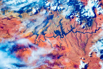 Grand Canyon, U.S. Digital Enhancement. Elements by NASA