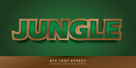 jungle 3d editable text effect