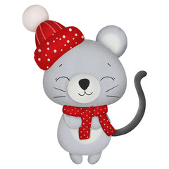 Cute mouse cartoon design character 