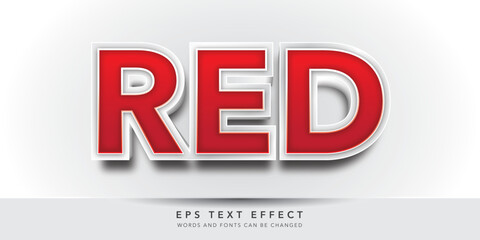 red 3d editable text effect