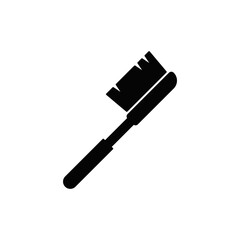 Brush cleaning sink icon in black flat glyph, filled style isolated on white background