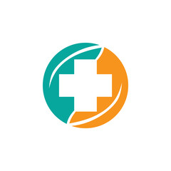 Health medical logo template vector
