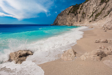Egremni beach, Lefkada Island, Greece.