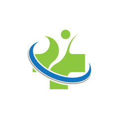 Health medical logo template vector