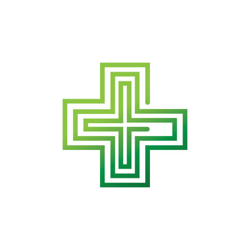 Health medical logo template vector