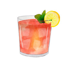 cocktail with lime and mint