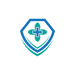 Health medical logo template vector
