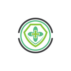 Health medical logo template vector
