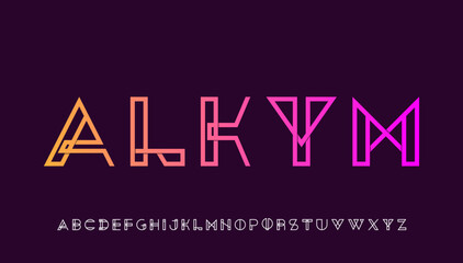 lining 3d typography letter logo design