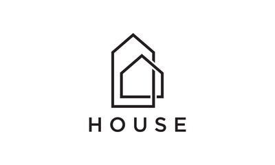 minimalist interior furniture home logo. perfect for property, real estate, business etc.