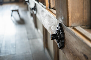 国宝姫路城の天守閣内部の構造物