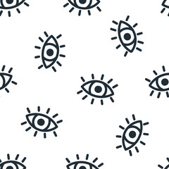 Seamless pattern with hand drawn eyes