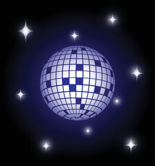Disco ball Vector illustration Disco ball Vector illustration. Psychedelic. Cosmic.