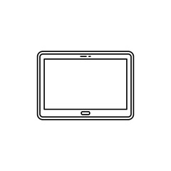 portable computer, internet tablet icon in line style icon, isolated on white background