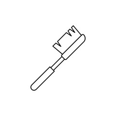 Brush cleaning sink icon in line style icon, isolated on white background