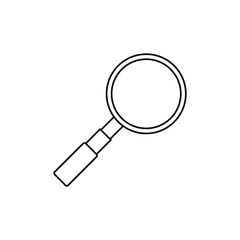 magnifying glass, search icon in line style icon, isolated on white background
