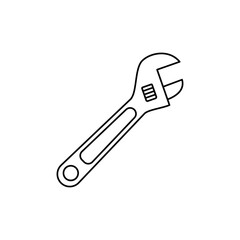 Adjustable Wrench icon in line style icon, isolated on white background
