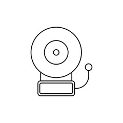 Alarm, bell icon in line style icon, isolated on white background