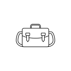 book bag icon in line style icon, isolated on white background