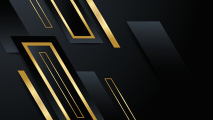 Abstract black and gold background
