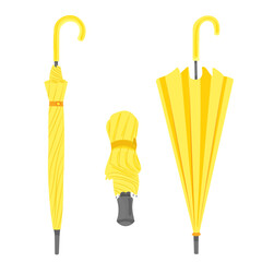 stacked umbrellas in flat style, isolated, vector