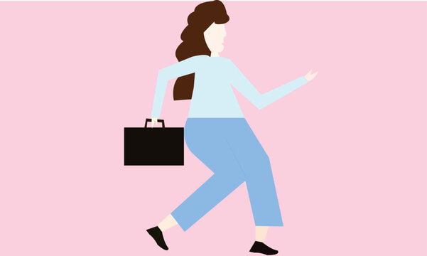 woman with shopping bags flat vector design for social media and web page