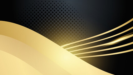 Abstract black and gold background