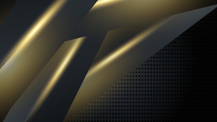 Abstract black and gold background