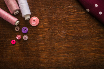 sewing buttons and threads