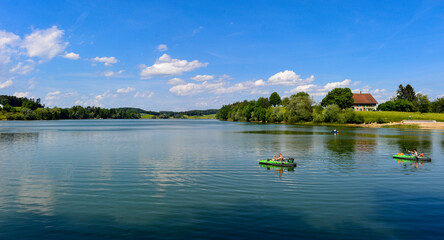 Obraz premium Lac de Bret auf dem Gemeindegebiet von Puidoux, Kanton Waadt (Schweiz) 