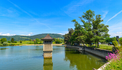 Lac de Bret auf dem Gemeindegebiet von Puidoux, Kanton Waadt (Schweiz) 